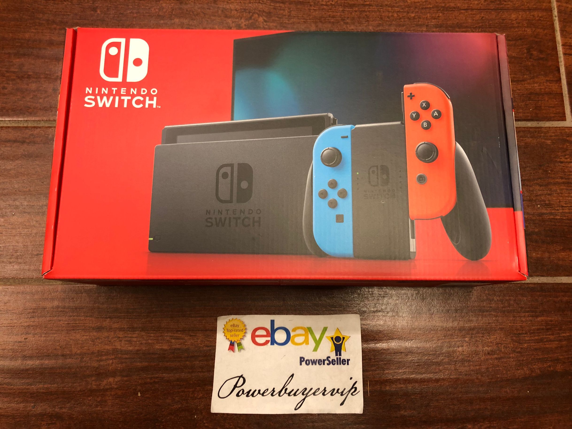 NEW Nintendo Switch with Neon Blue and Neon Red Joy‑Con - HAC-00